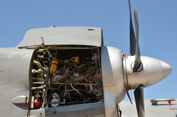 internal image of prop engine